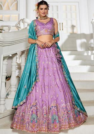 Picture of Admirable Chiffon Plum Lehenga Choli