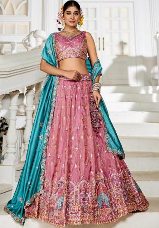 Picture of Good Looking Chiffon Rosy Brown Lehenga Choli