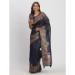 Picture of Gorgeous Cotton & Linen Dark Slate Grey Saree