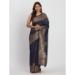 Picture of Gorgeous Cotton & Linen Dark Slate Grey Saree