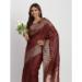 Picture of Comely Cotton & Linen Maroon Saree