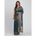 Picture of Wonderful Cotton & Linen Dark Slate Grey Saree