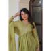 Picture of Exquisite Chiffon Dark Khaki Readymade Gown