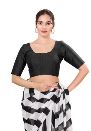 Picture of Shapely Chiffon Black Designer Blouse