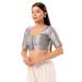 Picture of Fine Chiffon Silver Designer Blouse
