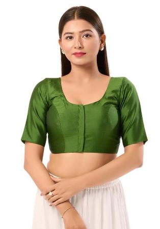 Picture of Alluring Chiffon Dark Olive Green Designer Blouse