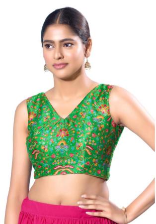 Picture of Splendid Silk Sea Green Designer Blouse