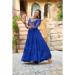 Picture of Good Looking Georgette Midnight Blue Readymade Gown
