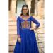 Picture of Good Looking Georgette Midnight Blue Readymade Gown