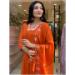 Picture of Chiffon & Silk Tomato Readymade Salwar Kameez