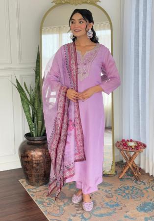 Picture of Chiffon & Silk Rosy Brown Readymade Salwar Kameez
