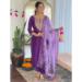 Picture of Chiffon & Silk Purple Readymade Salwar Kameez