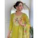 Picture of Chiffon & Silk Dark Khaki Readymade Salwar Kameez