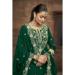 Picture of Pretty Silk Dark Green Straight Cut Salwar Kameez