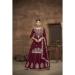 Picture of Taking Silk Maroon Straight Cut Salwar Kameez