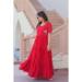 Picture of Fascinating Georgette Crimson Readymade Gown