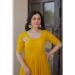 Picture of Graceful Georgette Dark Golden Rod Readymade Gown
