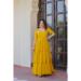 Picture of Graceful Georgette Dark Golden Rod Readymade Gown