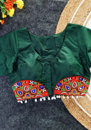 Picture of Marvelous Cotton Sea Green Designer Blouse