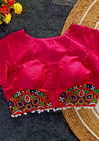 Picture of Shapely Cotton Crimson Designer Blouse