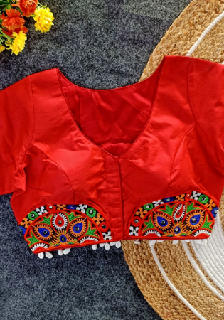Picture of Shapely Cotton Crimson Designer Blouse