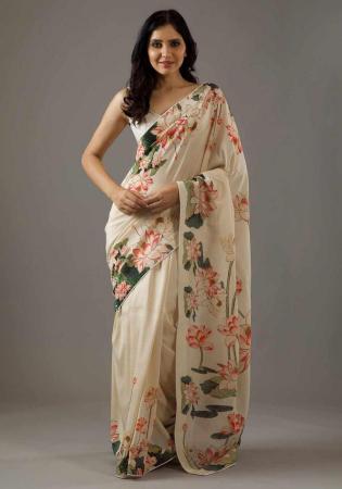 Picture of Excellent Chiffon Rosy Brown Saree