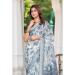 Picture of Nice Cotton & Linen Light Slate Grey Saree