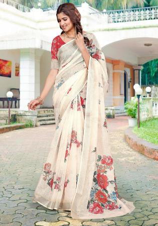 Picture of Appealing Cotton & Linen Linen Saree