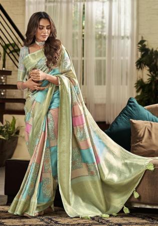 Picture of Appealing Silk Cadet Blue Saree