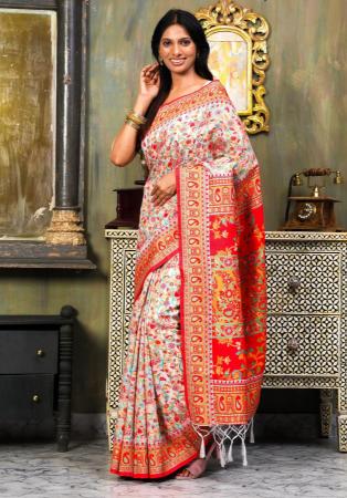 Picture of Wonderful Cotton & Linen Light Coral Saree
