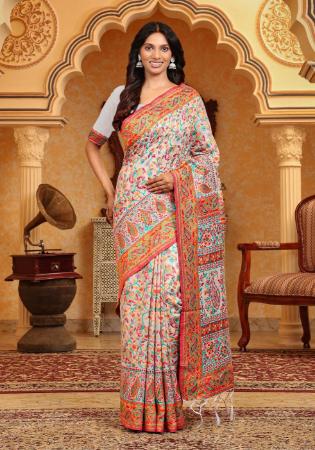 Picture of Alluring Cotton & Linen Sandy Brown Saree