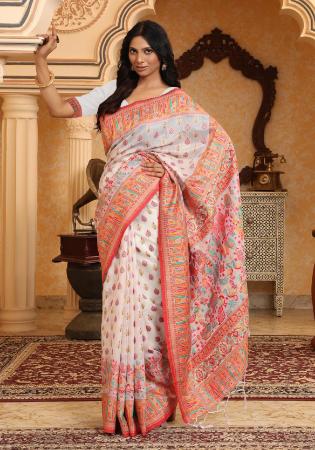 Picture of Graceful Cotton & Linen Beige Saree