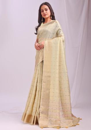 Picture of Ravishing Organza Tan Saree