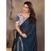 Picture of Well Formed Georgette Dark Slate Grey Saree