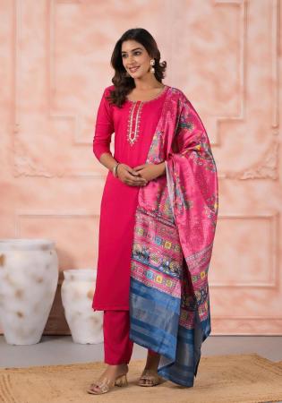 Picture of Chiffon & Silk Light Pink Readymade Salwar Kameez