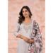 Picture of Chiffon & Silk Azure Readymade Salwar Kameez