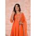 Picture of Chiffon & Silk Tomato Readymade Salwar Kameez