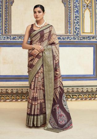 Picture of Marvelous Chiffon Tan Saree