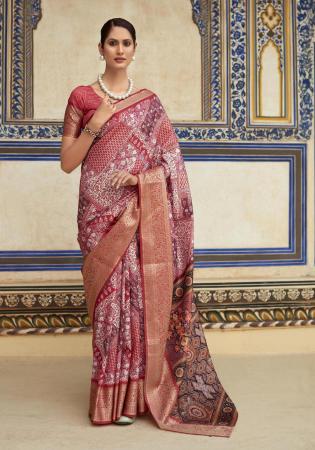 Picture of Comely Chiffon Brown Saree
