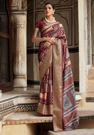 Picture of Ravishing Chiffon Dark Olive Green Saree