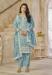Picture of Chiffon Cadet Blue Straight Cut Salwar Kameez