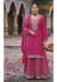 Picture of Shapely Chiffon Pink Straight Cut Salwar Kameez