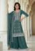 Picture of Sightly Chiffon Teal Readymade Salwar Kameez