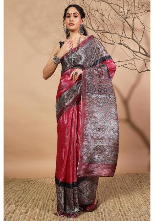 Picture of Stunning Chiffon Fire Brick Saree