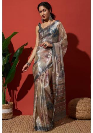 Picture of Elegant Chiffon Dim Gray Saree