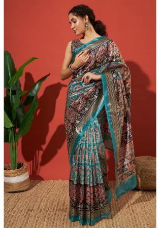 Picture of Beautiful Chiffon Indian Red Saree