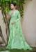 Picture of Fine Linen Dark Sea Green Saree