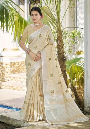 Picture of Enticing Linen Silver Saree