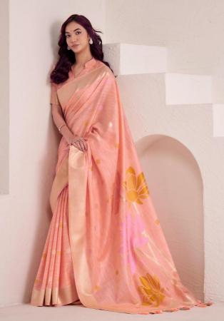 Picture of Splendid Linen Light Coral Saree