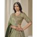 Picture of Marvelous Silk Dark Olive Green Lehenga Choli